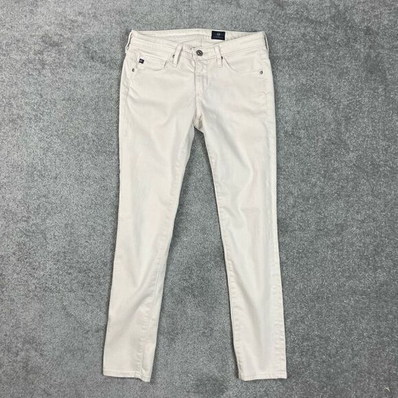 AG Adriano Goldschmied The Stevie Ankle White High Rise Jeans Women’s Size 26R - Picture 1 of 6